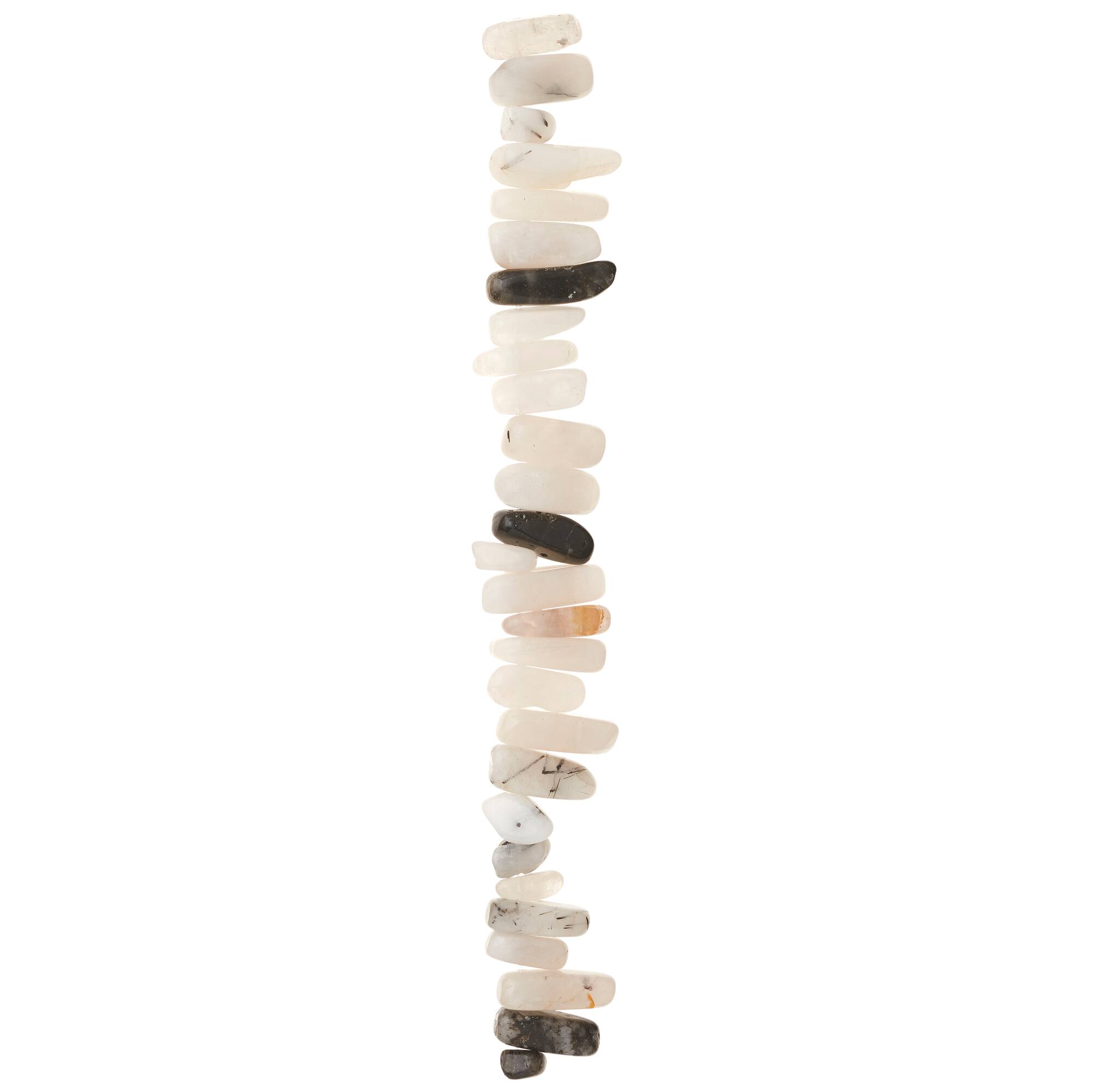 Black & White Rutilated Quartz Chip Beads by Bead Landing™